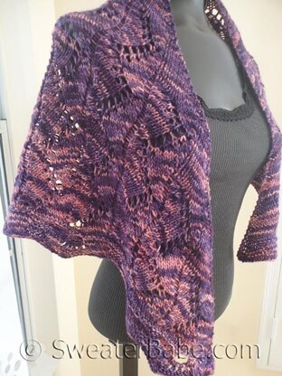 #152 Violet Zig Zag Shawl