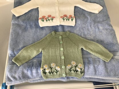 Green Daisy Cardigan