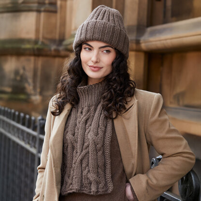 Daphne Hat + Bib in MODE at Rowan Chunky Wool - Downloadable PDF