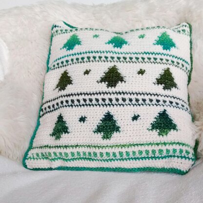 Nordic Trees Christmas Cushion