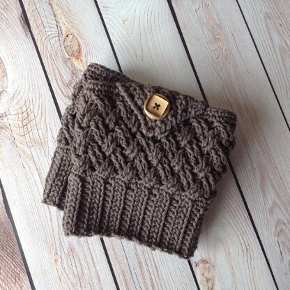 Diagonal Weave Boot Cuffs