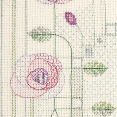 Derwentwater Designs Evening Rose Cross Stitch Kit - 13cm x 27.5cm