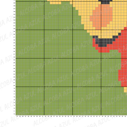 Baby Winnie the Pooh Blanket Kids' Room Home Decor C2C Crochet Pattern