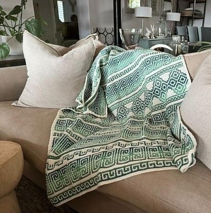Kalimera Mosaic Crochet Blanket