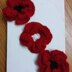 Double Poppy flower pin