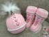 Knitting PATTERN Warm Baby Set Shoes and Hat