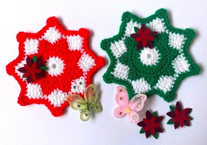 Christmas flower coaster II by HueLaVive