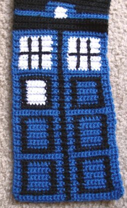 Whovian Phrase TARDIS Scarf. DELUXE PACK