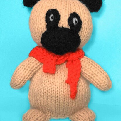 Pugsley the Pug Orange Choc Cover - knitting pattern