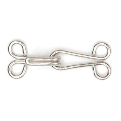 Hemline Hooks and Eyes: Nickel: Size 9