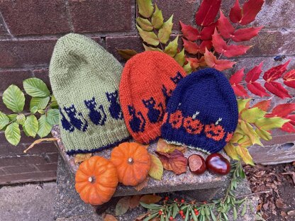 Halloween Cat and Pumpkin Hats