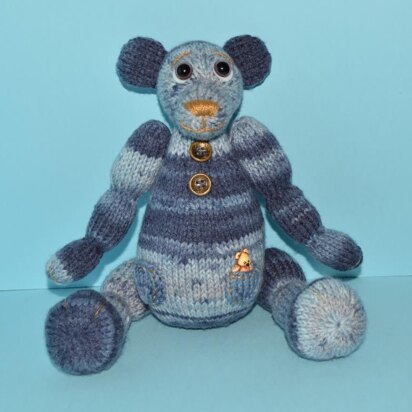Jean The Denim Teddy Bear - knitting pattern