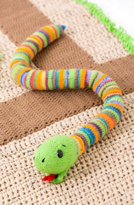 Friendly Snake in Red Heart Super Saver Economy Solids - LW3924