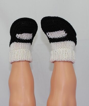 Baby 2x2 Rib Cuff Sock and Slipper Booties