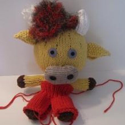 Knitkinz Yellow Cow - knitting pattern
