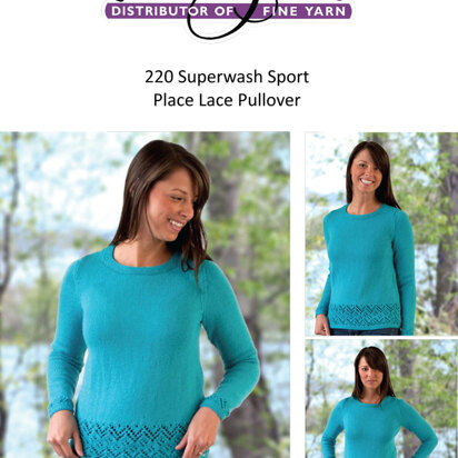 Placed Lace Pullover in Cascade 220 Superwash Sport - DK204