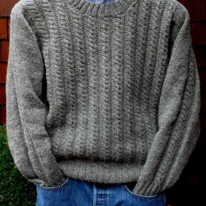 MS 204 Cabled Crewneck Pullover