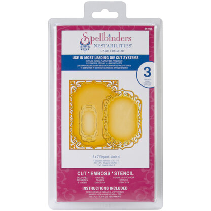 Spellbinders Nestabilities 5"X7" Card Creator Dies - Elegant Labels 4