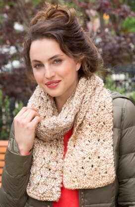 Dewdrop Scarf in Red Heart Medley - LW4409