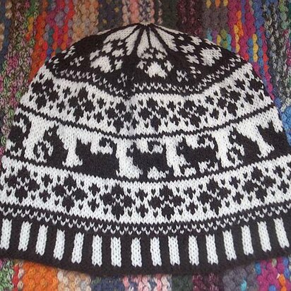 Norwegian Cat Beanie - knitting pattern