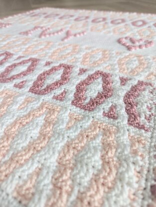 Personalised Inset Mosaic Ivy Crochet Blanket