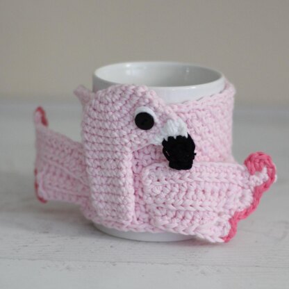 Rosy the Flamingo Coffee Cozy