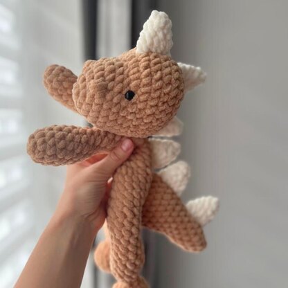 Dinosaur comforter. Dragon snuggler. Cute Amigurumi. Crochet. PDF.