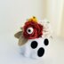 Amigurumi ghost, crochet vase with flowers, Ghost Pot