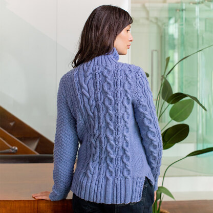Vandra Jumper - Sweater Knitting Pattern for Women in MillaMia Naturally Soft Aran