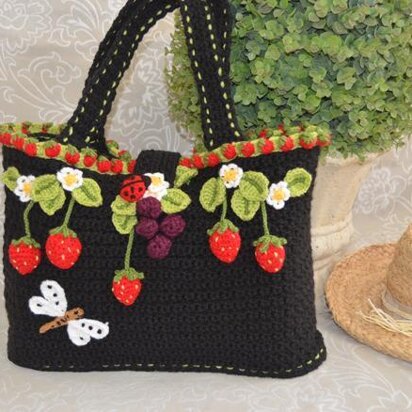 Faerie Strawberry Tote Bag / Basket