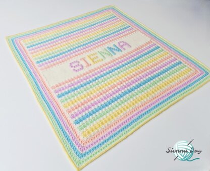 EASY Personalised Summer Rainbow Baby Blanket