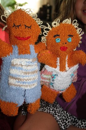 Gingerbread Childrens Bath Mitts