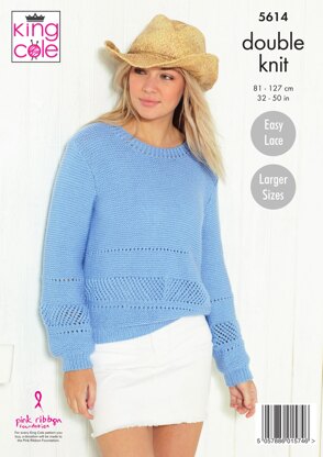 Sweater & Cardigan in King Cole Paradise Beaches DK  - 5614 - Downloadable PDF