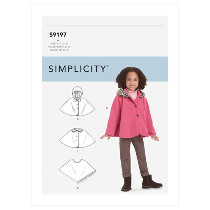 Simplicity Children's Capes & Poncho S9197 - Sewing Pattern