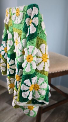 Vintage Retro Daisy Granny Square Cardigan