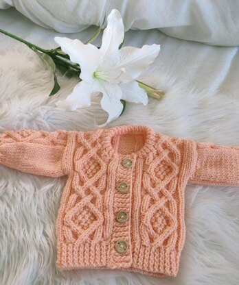 "Breda" Aran Knitting Pattern for Babies