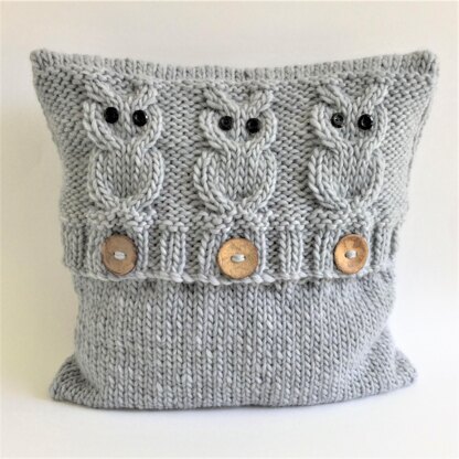 "3 Wise Owls" Cushion Cover