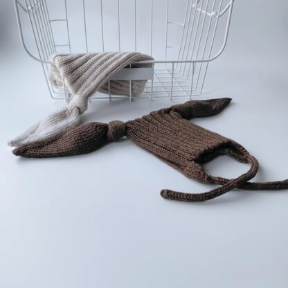 Little knot bunny hat ribbed