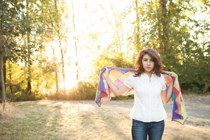 Entrelac Shawl with Leaf Option