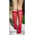 Red Summer socks with hearts