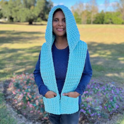 Hooded Scarf with Pockets