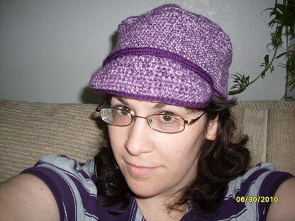 My Purple Newsboy Hat