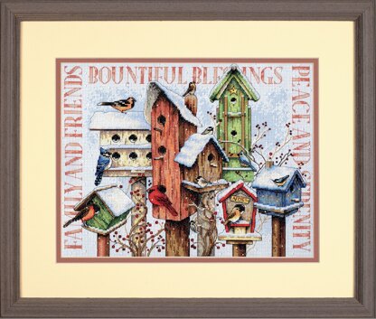 Dimensions Counted Cross Stitch Kit: Winter Housing - 35 x 27 cm (14 x 11in)