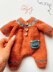 Knitting Toy Clothes Pattern - Onesie for 10''/25cm toys