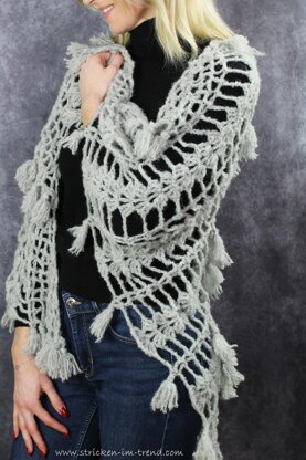 Crochet Pattern Triangle Shawl BioTronik #6 | Autumn Crochet Shawl | Alpaca Wrap PDF