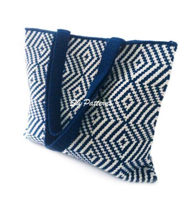 Geometric Tapestry Crochet Tote Pattern