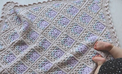 Mitered Granny Square Baby Blanket