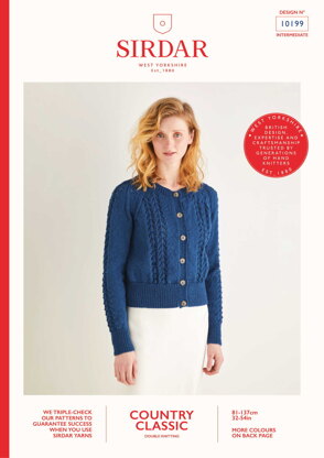 Cardigan in Sirdar Country Classic - 10199 - Leaflet