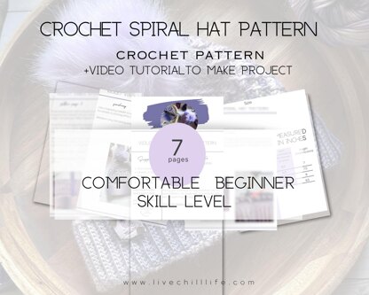 Violet spiral hat