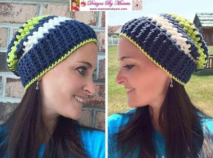 Bobbles Slouchy Beanie Crochet Hat Pattern